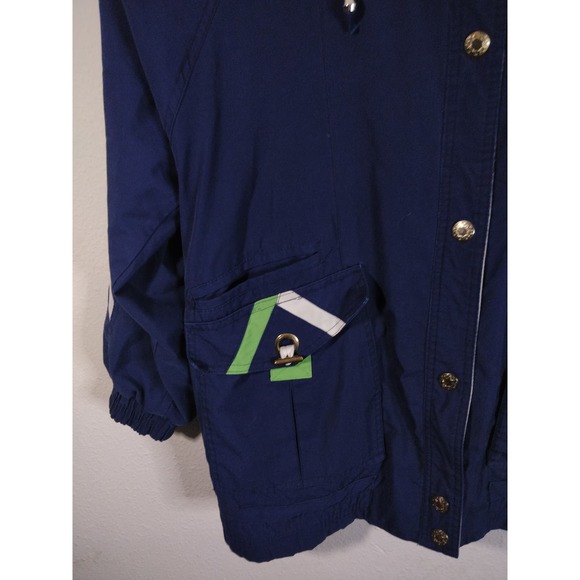 3/$20 Vintage Current Seen Navy Blue Windbreaker Jacket M - Picture 3 of 7